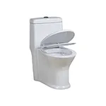 One piece ceramic Sanitary ware Siphonic S trap 300mm soft closing High pressure flush mechanism